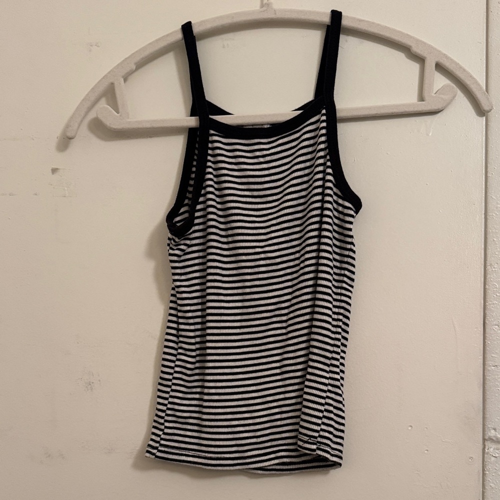 Brandy Melville Striped Black and White Women's Tank Top